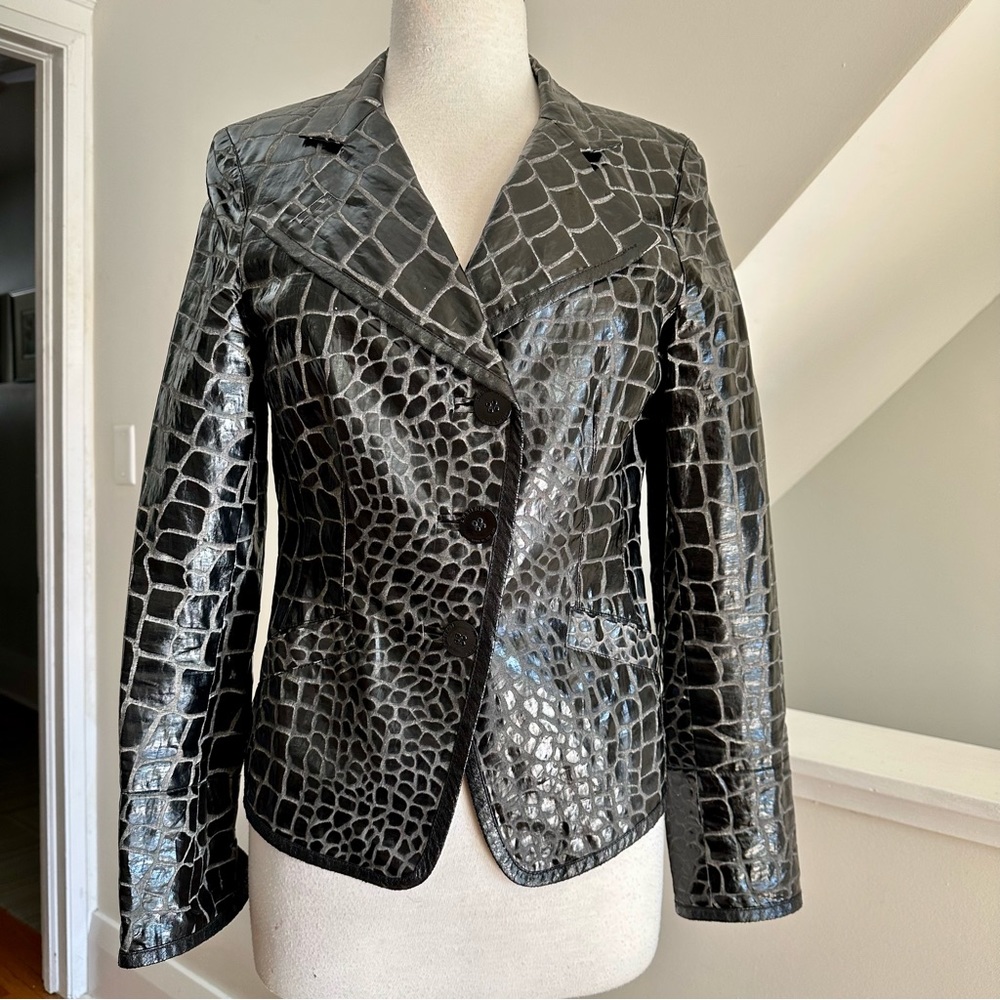 Animal print blazer